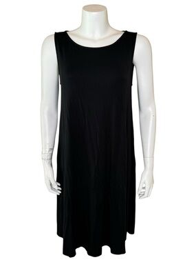 Comfy USA Sleeveless Shift Dress M Modal Blend Black